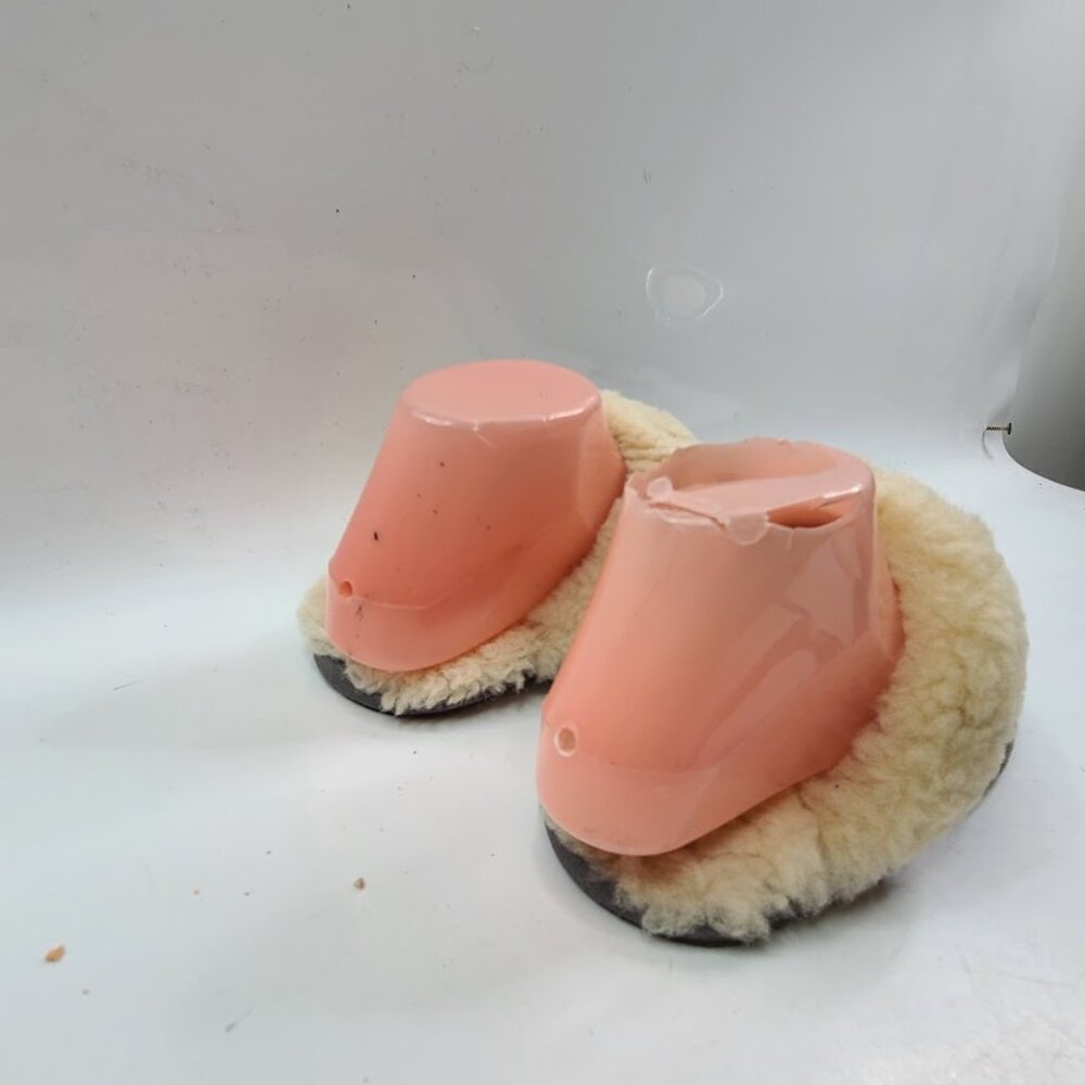 UGG Women's Gray White Scuffette II 5661 Suede Fur Slip-On Winter Slipper Size 5 - Picture 4 of 7